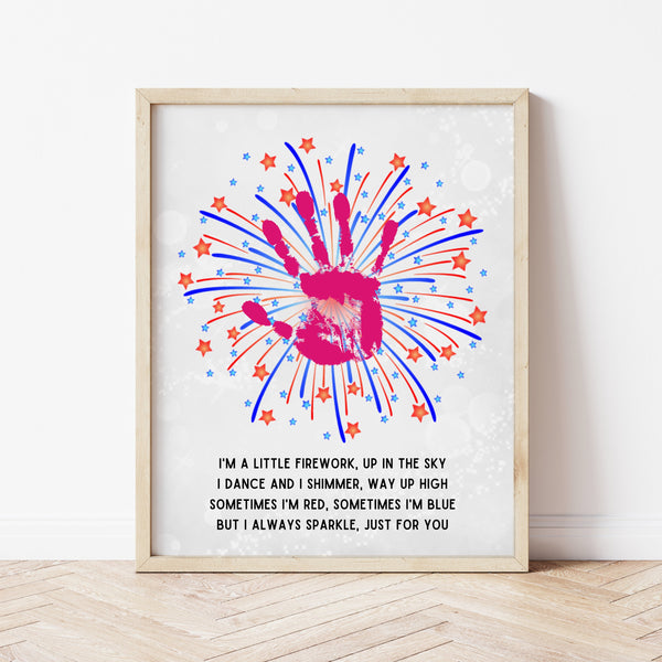 Firework Craft | 4th Of July Handprint Craft | Ollie + Hank