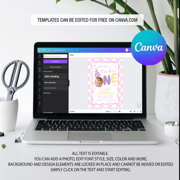 Fun To Be One Birthday Invitation | First Birthday Invitation | Ollie + Hank