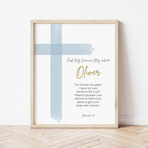 First Communion Gift For Boy | Personalized Cross Baptism | Ollie + Hank