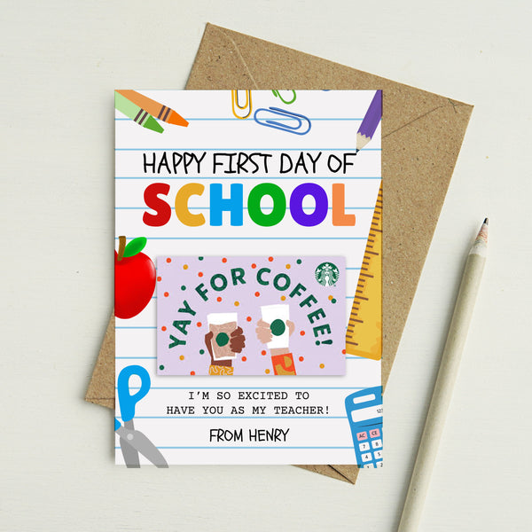 First Day Of School Teacher Gift | Happy First Day Of School | Ollie + Hank