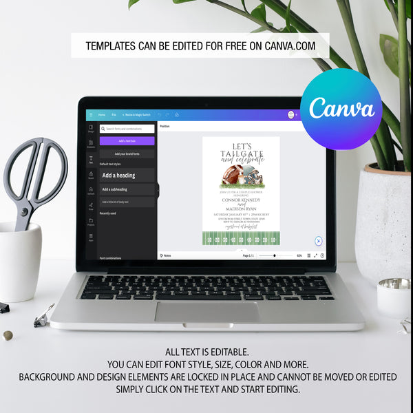 Couples Baby Shower Invitation | Football Baby Shower | Ollie + Hank