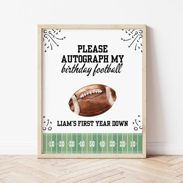 Football Birthday Party | Guestbook For Birthday | Ollie + Hank
