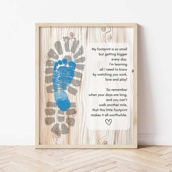 Footprint Father's Day Poem | Daddy Footprint Poem | Ollie + Hank