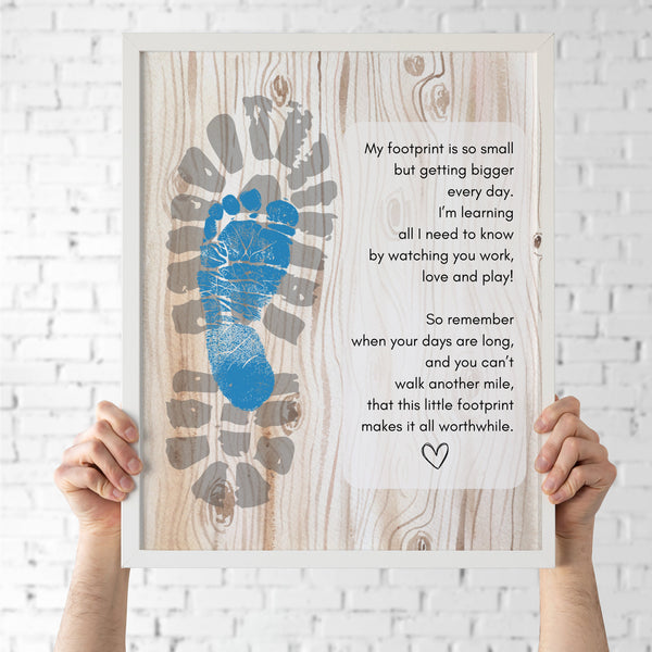 Footprint Poem For Dad | Ollie + Hank