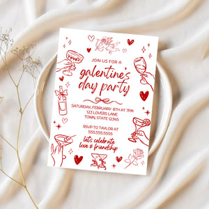 Galentines Day Party | Galentines Day Invitation | Ollie + Hank