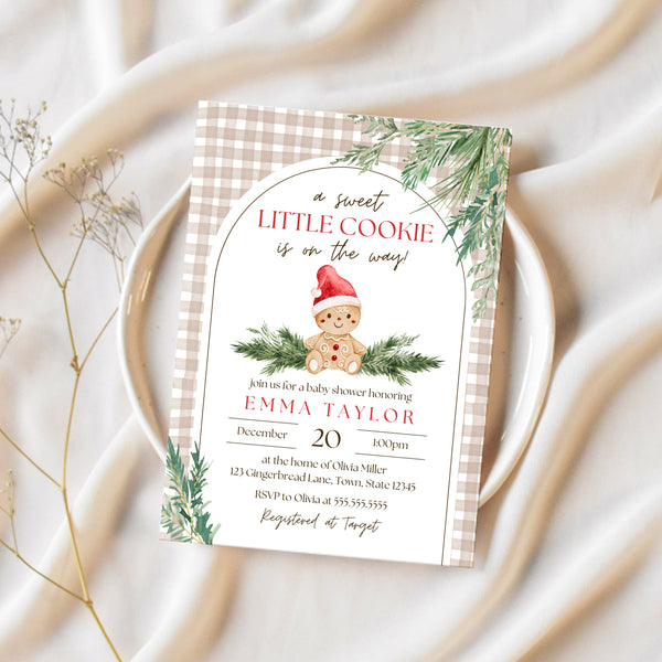 Gingerbread Baby Shower | Christmas Baby Shower Invitations | Ollie + Hank