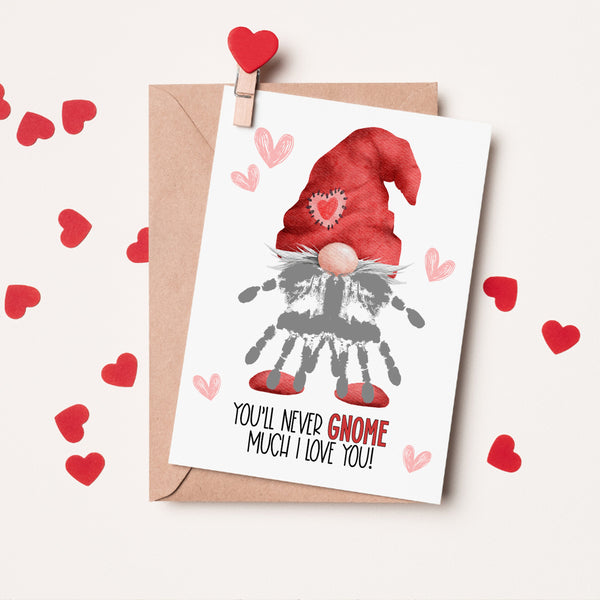 Valentines Day Gnome | Valentine Handprint Craft | Ollie + Hank