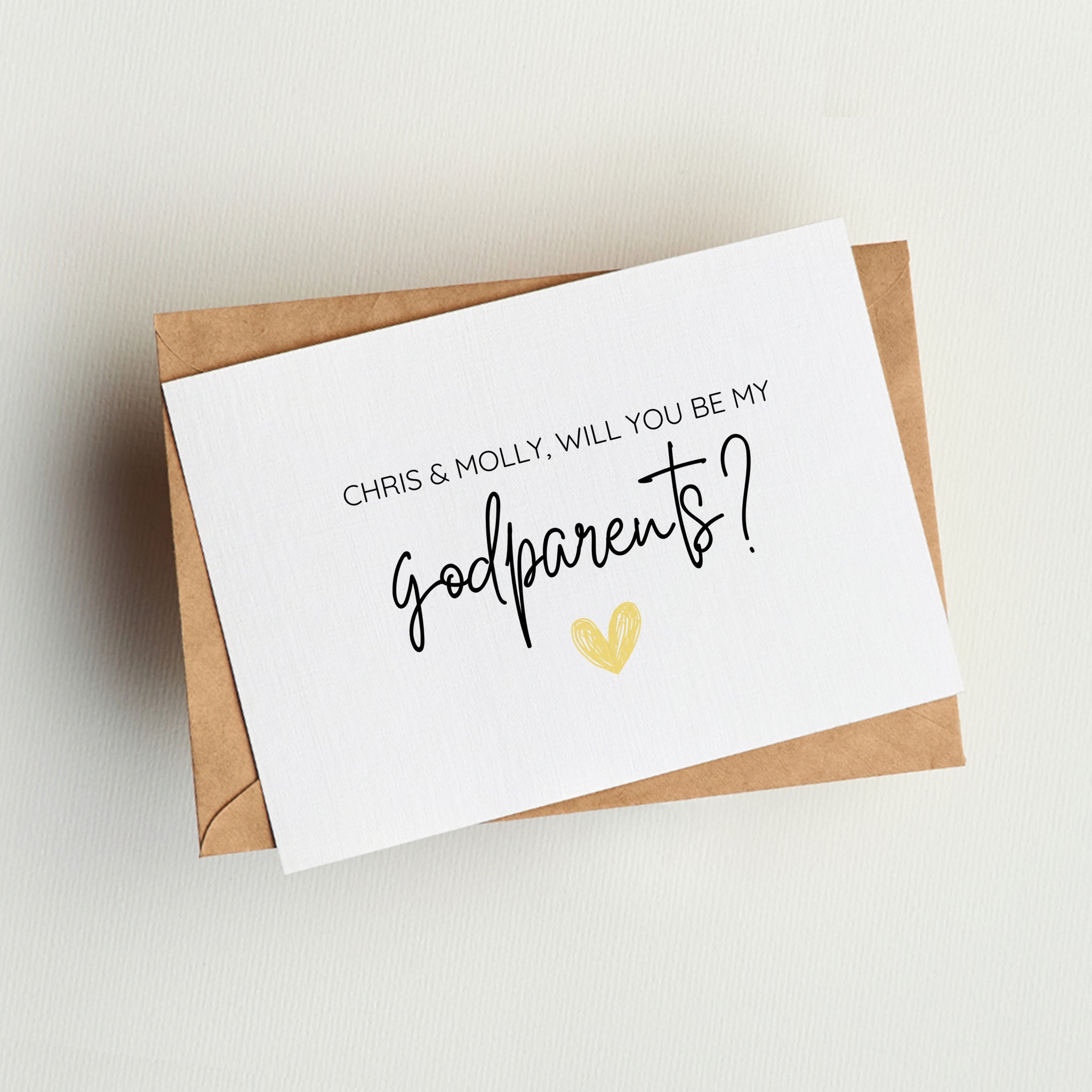 Will You Be My Godparent Card | Godparent Proposal Card | Ollie + Hank