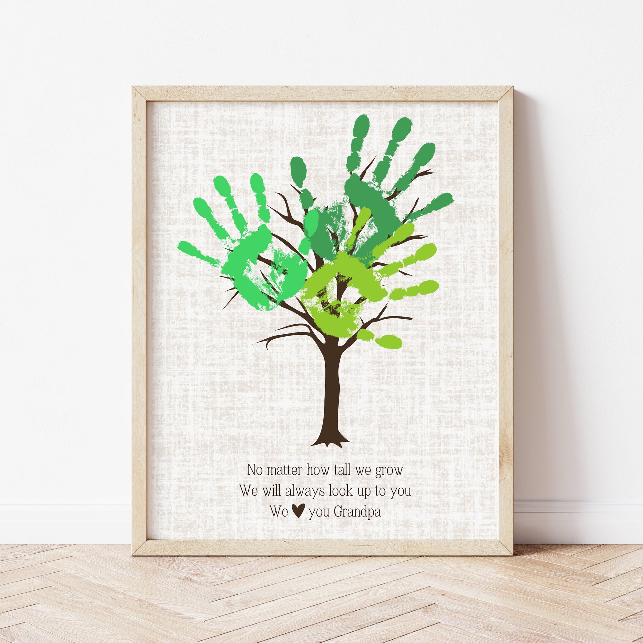 Grandpa Handprint Art | Tree Handprint Art | Ollie + Hank