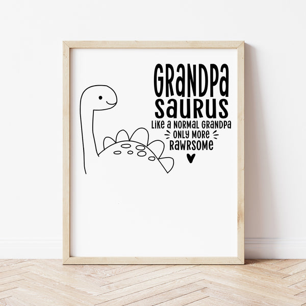 Handprint Art For Grandpa | Grandpasaurus | Ollie + Hank