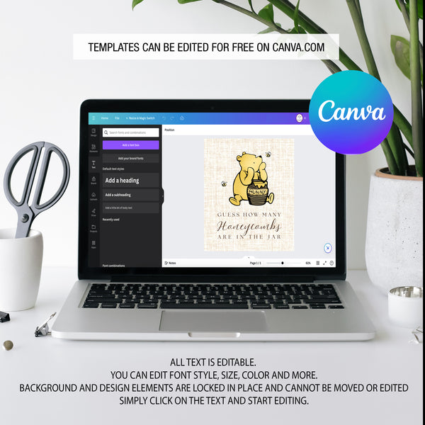 Classic Winnie The Pooh Baby Shower | Guess How Many Baby Shower Game | Ollie + Hank