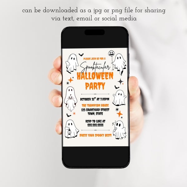 Halloween Invitation | Halloween Birthday Invitation | Ollie + Hank