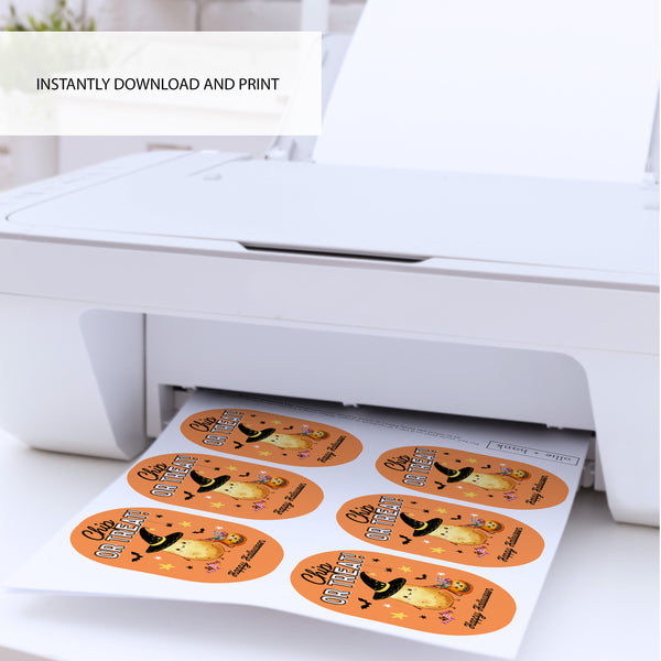 Halloween Treat Bag Labels | Halloween Chip Labels | Ollie + Hank