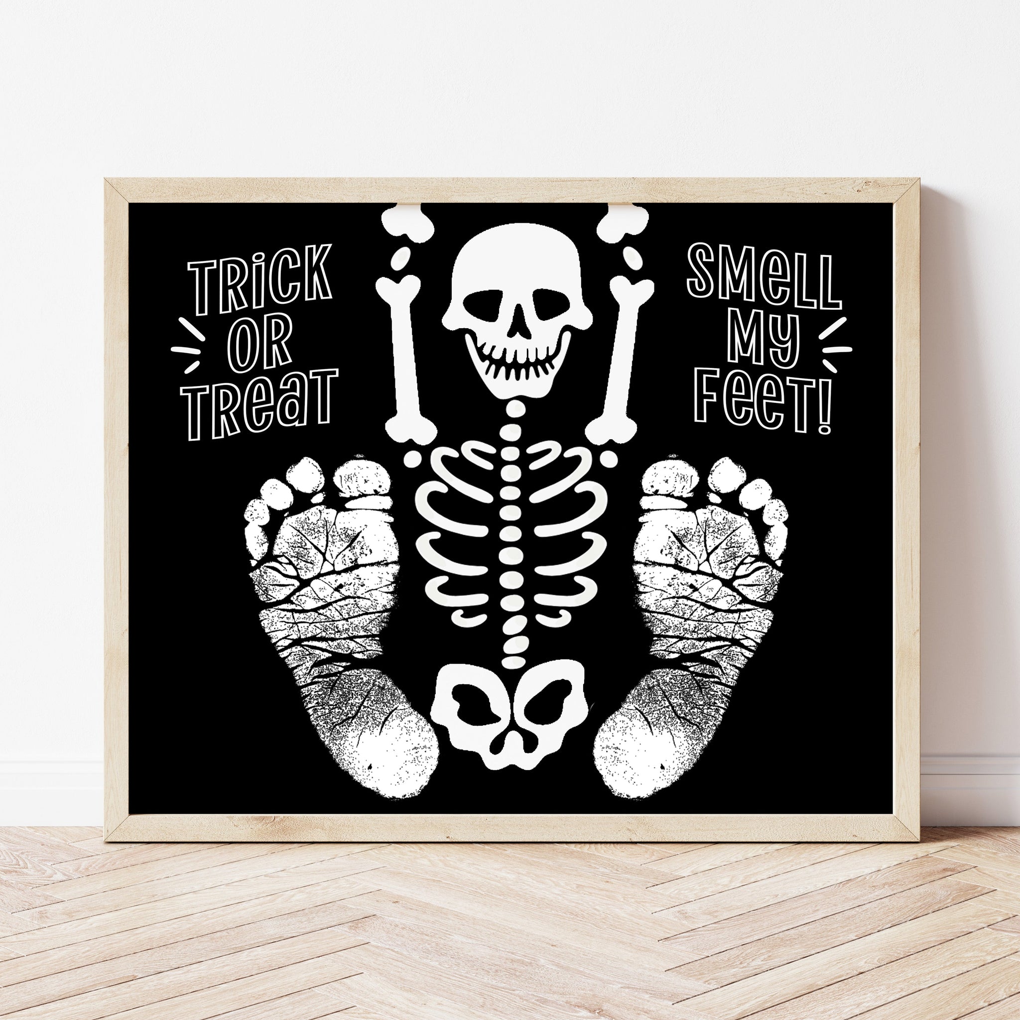 Halloween Footprint Craft | Skeleton Craft | Ollie + Hank