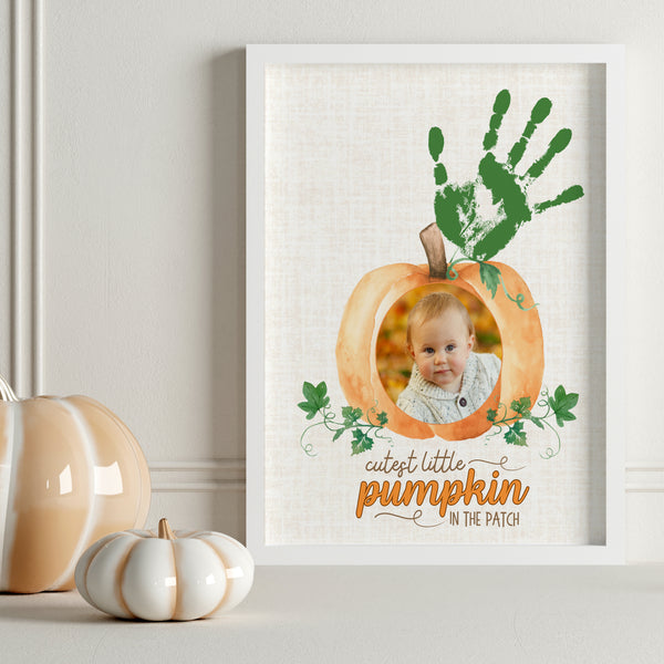 Pumpkin Craft Preschool | Halloween Handprint Art | Ollie + Hank