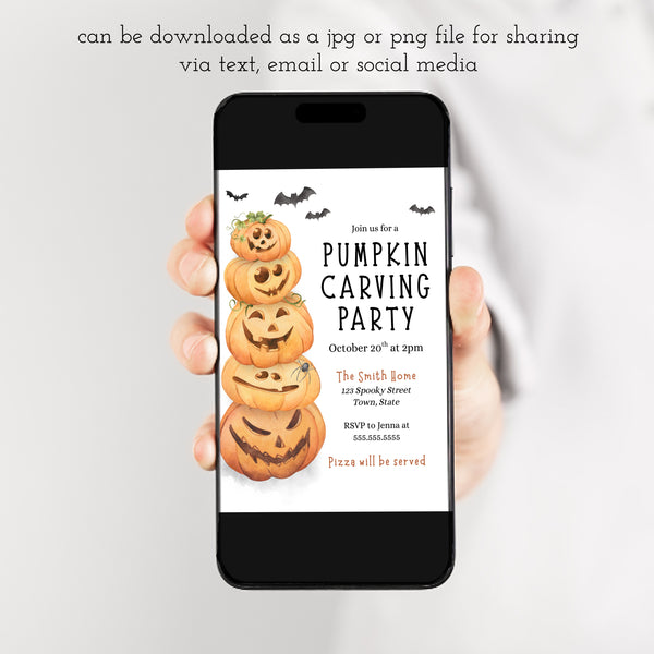 Pumpkin Carving Party | Halloween Invitation | Ollie + Hank