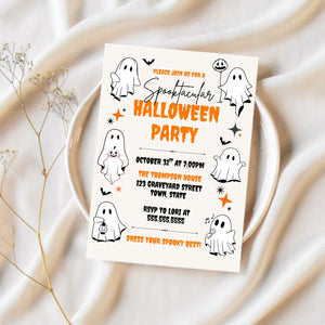 Halloween Invitation | Halloween Birthday Invitation | Ollie + Hank