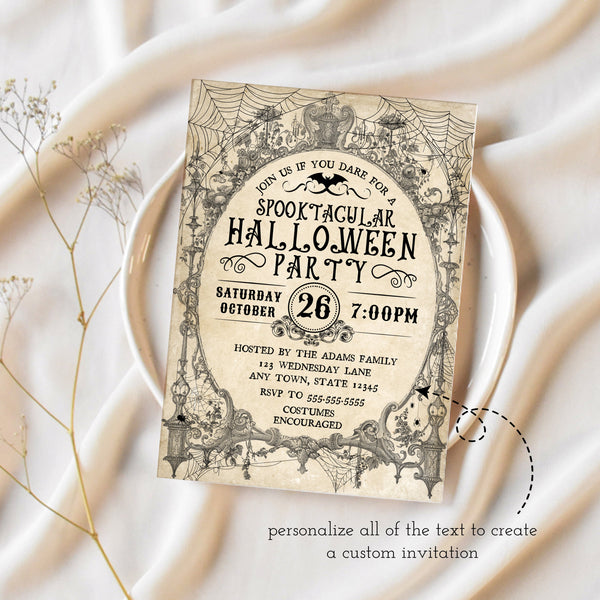 Vintage Halloween Invitation | Halloween Party Invitation | Ollie + Hank