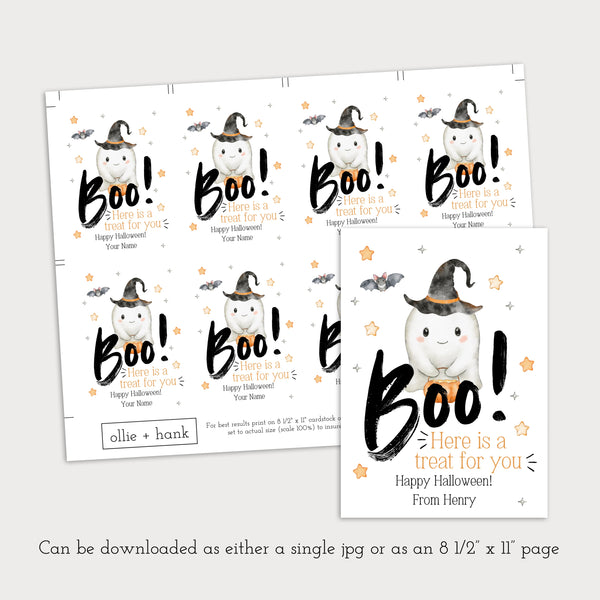 Halloween Gift Tag Printable | Halloween Treat Tag | Ollie + Hank