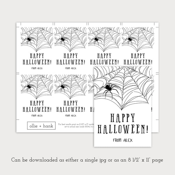 Halloween Treat Tags | Halloween Gift Tags | Ollie + Hank