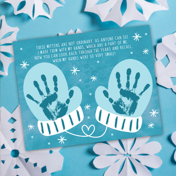 Winter Handprint Crafts | Handprint Mitten Craft | Ollie + Hank