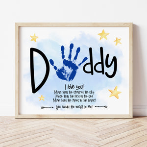 Handprint Art For Dad Birthday | I Love You Daddy Poem | Ollie + Hank