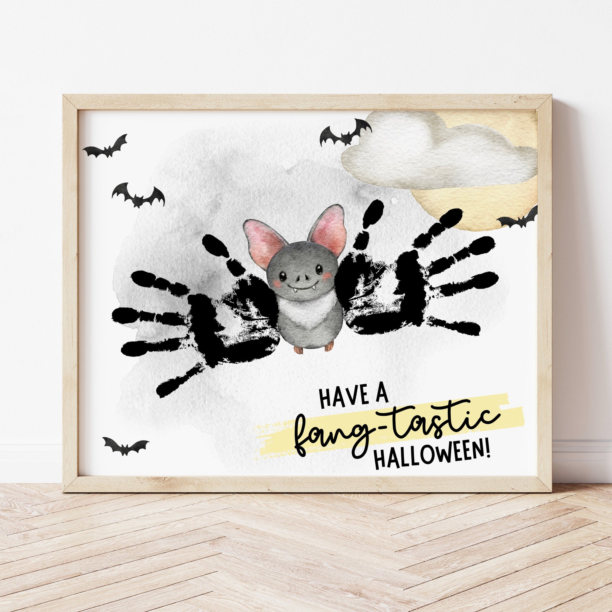 Handprint Bat Craft | Handprint Art Halloween | Ollie + Hank