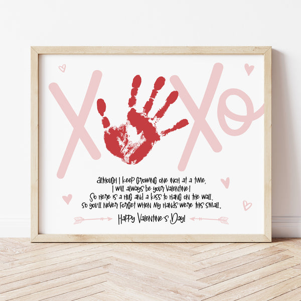 Handprint Valentine Poem | Valentine Handprint Craft | Ollie + Hank