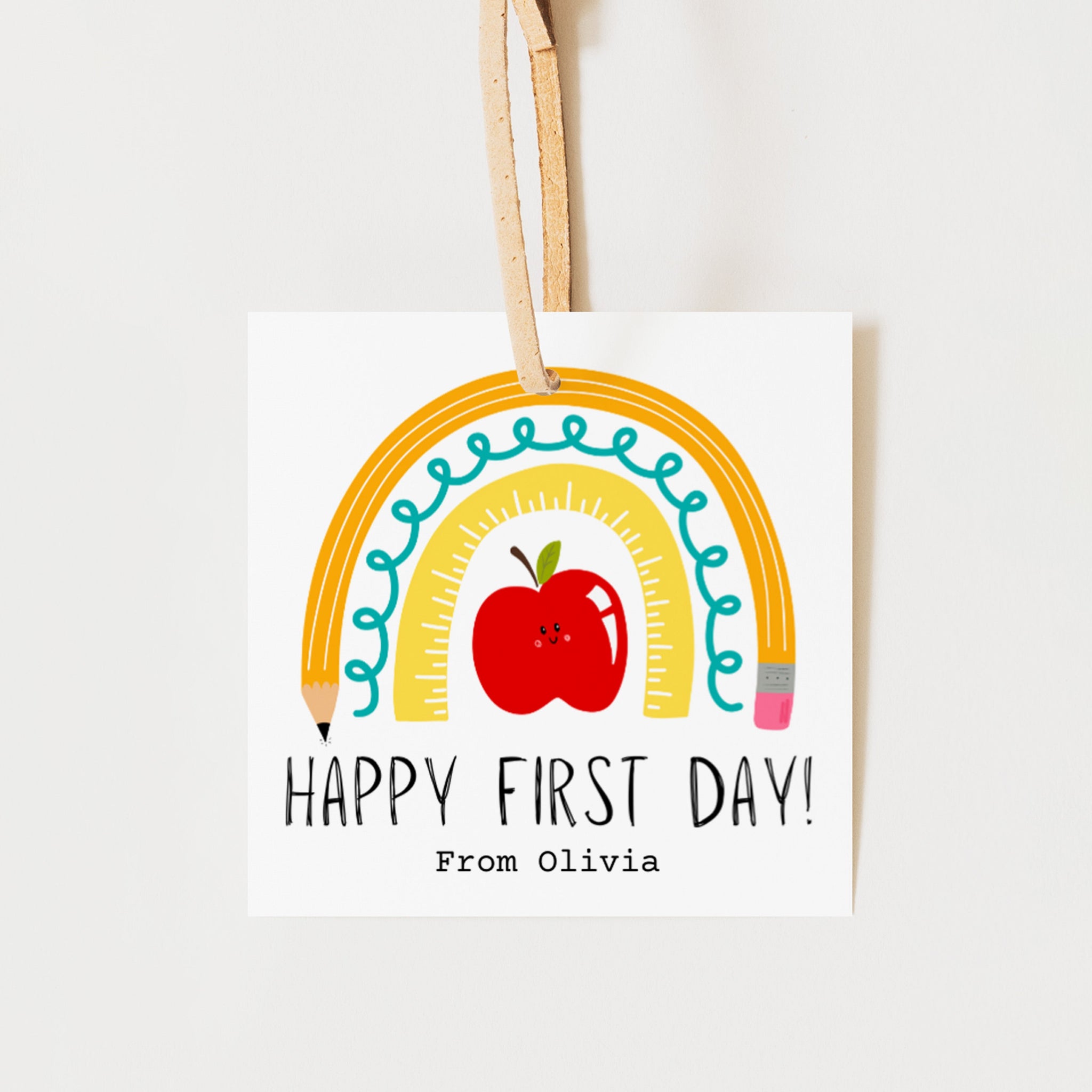 Happy First Day Of School | First Day Of School Gift Tag | Ollie + Hank