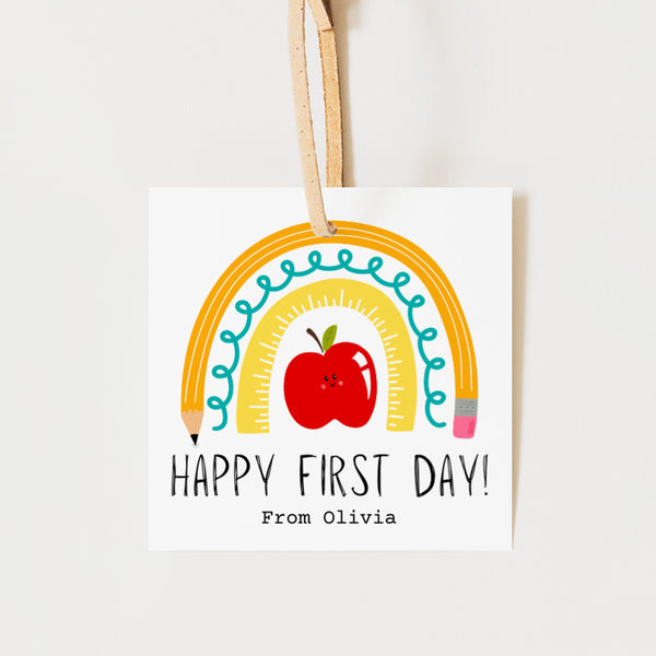 Happy First Day Of School | First Day Of School Gift Tag | Ollie + Hank