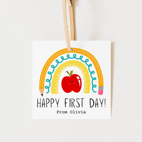 Happy First Day Of School | First Day Of School Gift Tag | Ollie + Hank