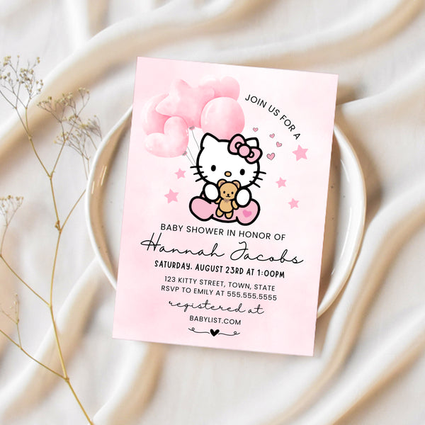 Hello Kitty Baby Shower Invitations | Girl Baby Shower Invitations | Ollie + Hank