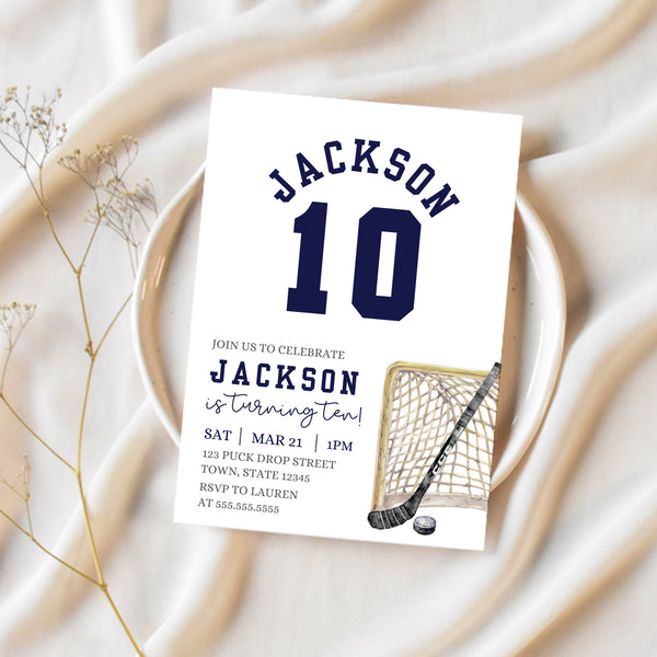 Hockey Birthday Invitations | Hockey Party | Ollie + Hank
