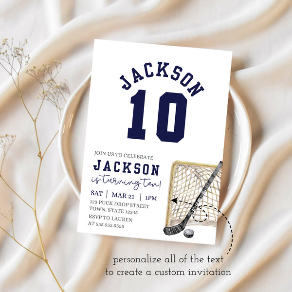 Hockey Birthday Invitations | Hockey Party | Ollie + Hank