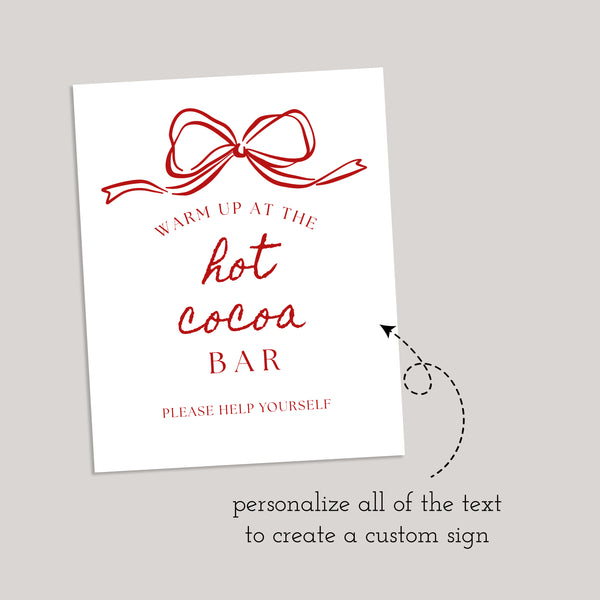 Hot Cocoa Bar Sign | Hot Chocolate Bar Sign | Ollie + Hank