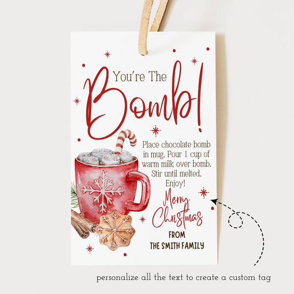 Hot Cocoa Bomb Labels | Hot Chocolate Bomb Tags | Ollie + Hank