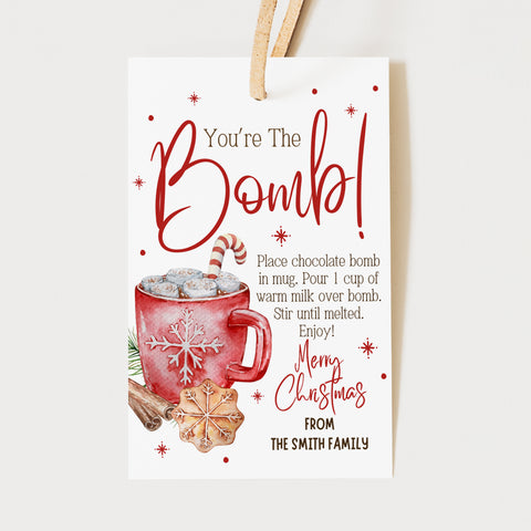 Hot Cocoa Bomb Labels | Hot Chocolate Bomb Tags | Ollie + Hank