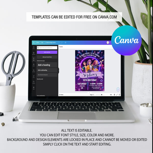 KPOP Demon Hunters Birthday | Huntrix Birthday Invitation | Ollie + Hank