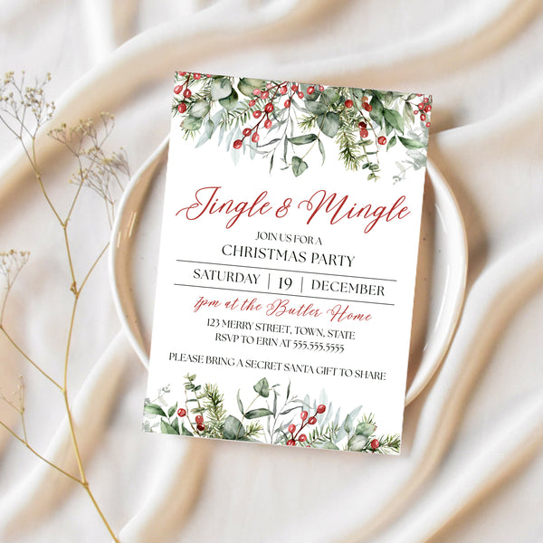 Jingle And Mingle Christmas Party Invitation | Ollie + Hank