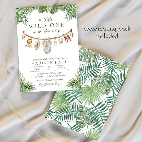 Jungle Baby Shower | Wild One Baby Shower Invitation | Ollie + Hank