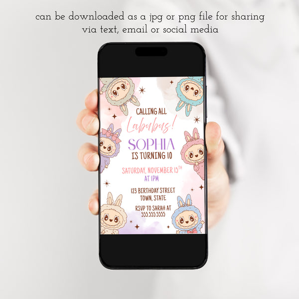 Labubu Birthday Invitation | Labubu Birthday Party  | Ollie + Hank