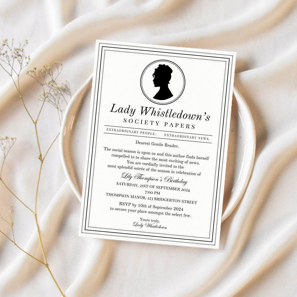 Lady Whistledown Society Papers Lady Whistledown Template Ollie + Hank
