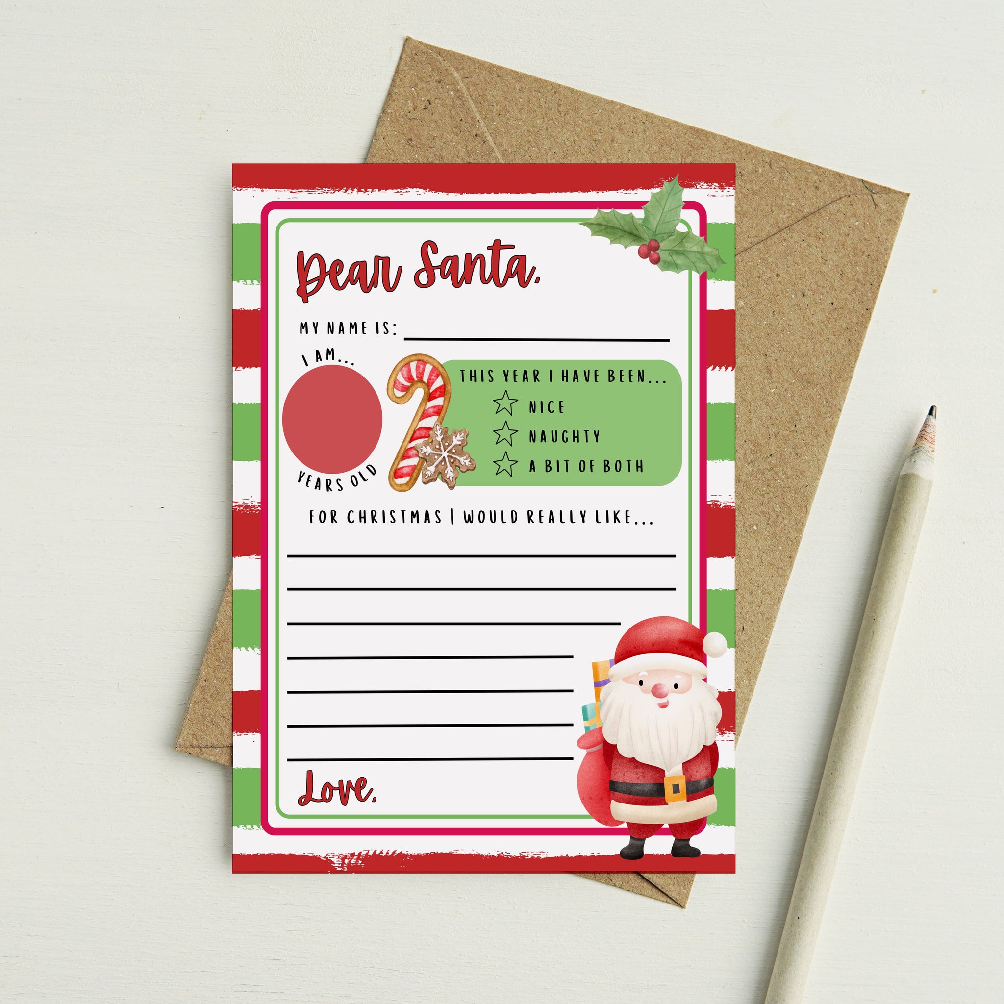 christmas list template printable | letter to santa | ollie + hank
