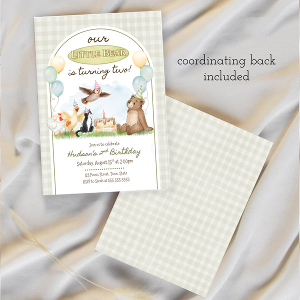 Little Bear Birthday Party | Little Bear And Friends Birthday Invitation | Ollie + Hank