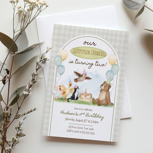 Little Bear Birthday Party | Little Bear And Friends Birthday Invitation | Ollie + Hank