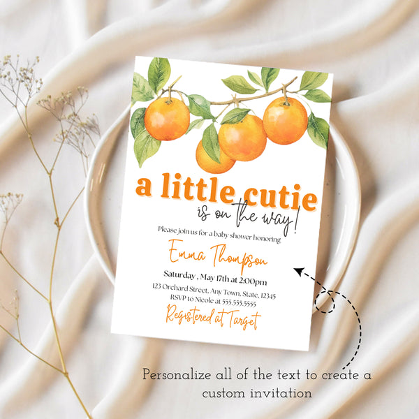 A Little Cutie Is On The Way | Little Cutie Baby Shower | Ollie + Hank