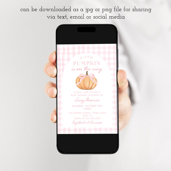 Little Pumpkin Baby Shower Invitations | Ollie + Hank