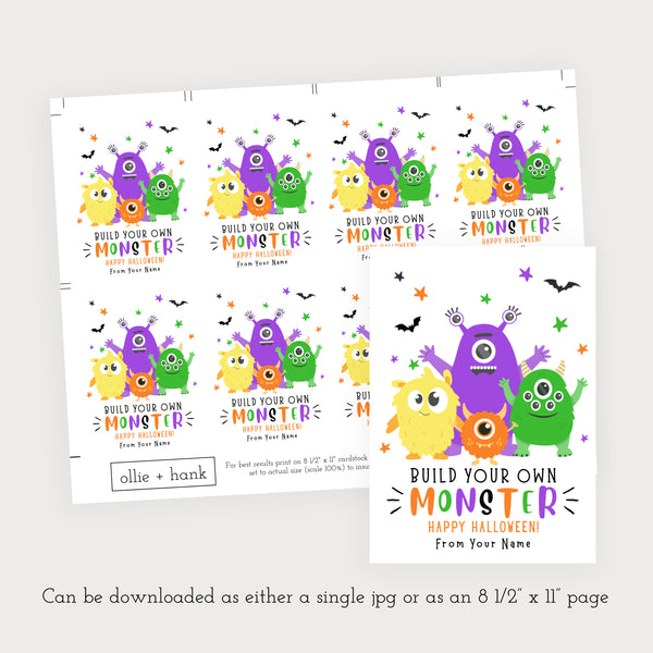 Make Your Own Monster Halloween Gift Tag | Ollie + Hank