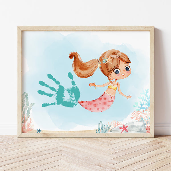 Mermaid Craft | Mermaid Handprint Art | Ollie + Hank