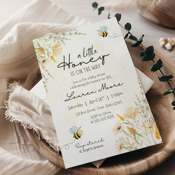 Bee Baby Shower Invitation | Mommy To Bee Baby Shower | Ollie + Hank